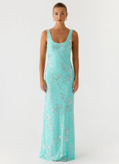 Silvana Maxi Dress - Aqua