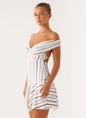 Kirby Mini Dress - Blue Stripe