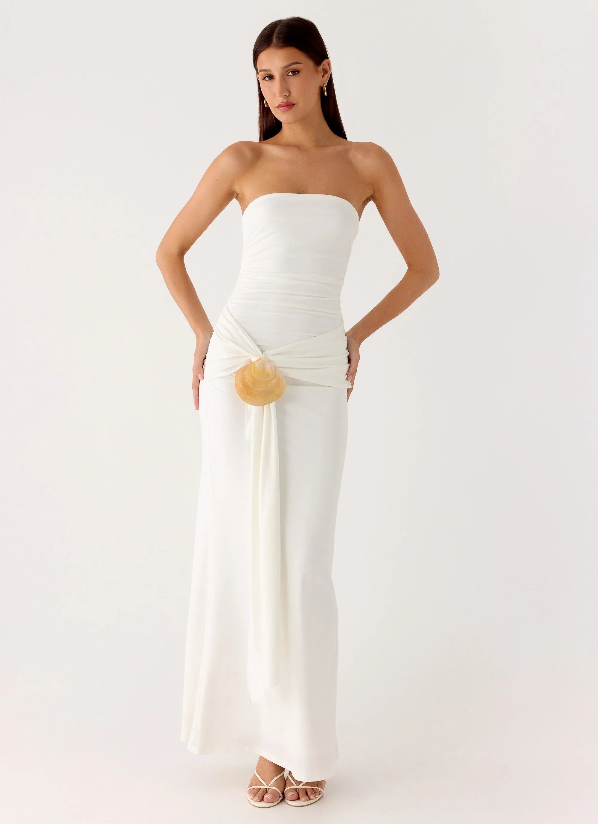 Party After Party Shell Maxi Dress - White