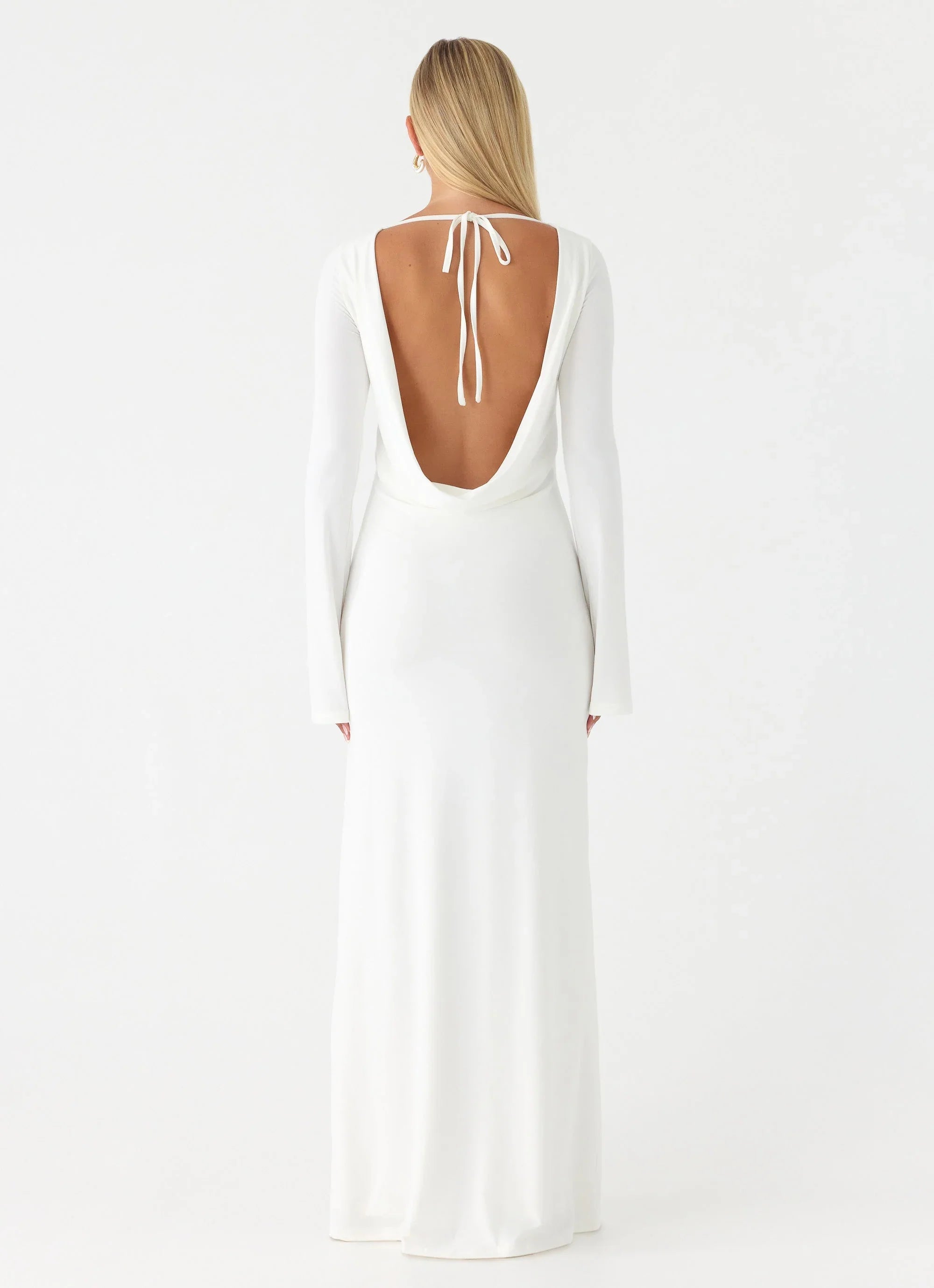 Elmont Long Sleeve Maxi Dress - White