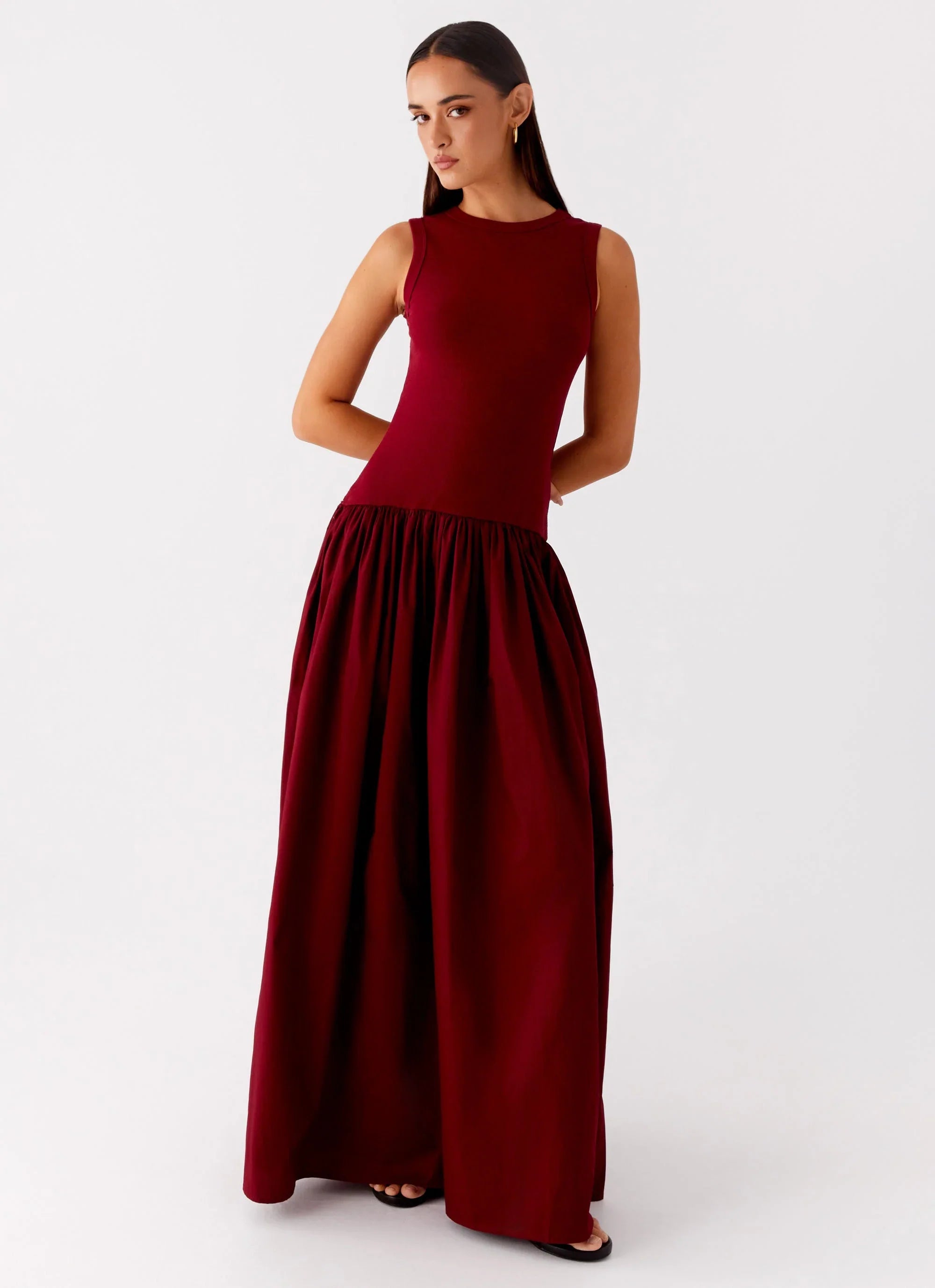 Shivani Maxi Dress - Maroon